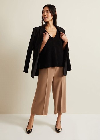 Phase Eight Aubrielle Clean Crepe Culotte Trousers Brown USA | 7952068-FW